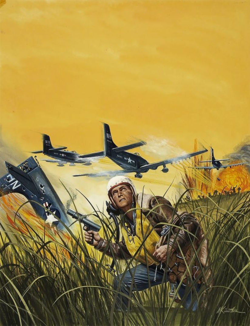 A rattling mix: spies, beauties, Nazis and heroes in stunning illustrations by Mort Kunstler