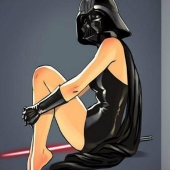 A Russian artist changed the gender of the heroes of "Star Wars" and painted them in the pin-up style