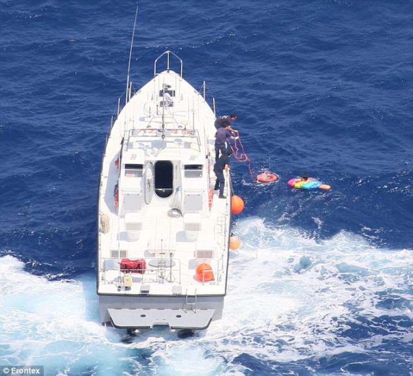 A Russian tourist who spent 21 hours on an air mattress in the open sea was rescued off the coast of Crete