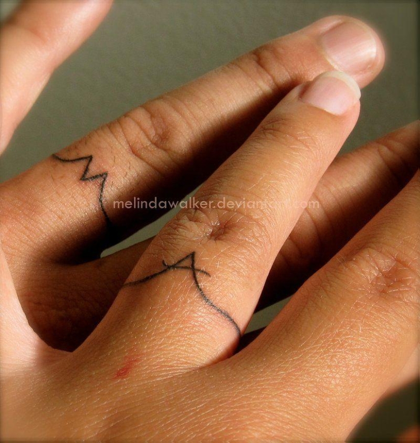 A tattoo instead of an engagement ring
