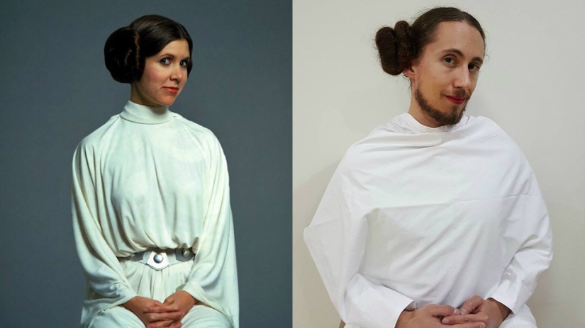 A therapist from Sydney parodies famous photos of stars for the sake of cancer patients
