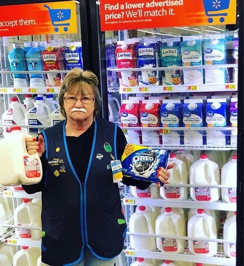 Abuela bromista se hizo famosa posando para un anuncio de supermercado Walmart