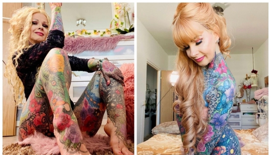 Abuelita caliente en tatuajes admira fotos sinceras