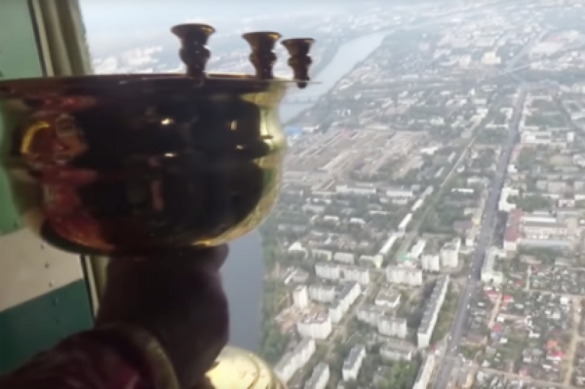 Against fornication and drunkenness: 70 liters of holy water were poured on Tver from an airplane