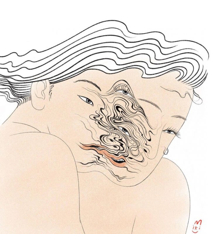 Al borde de la realidad y la alucinación: Ilustraciones psicodélicas de Miki Kim