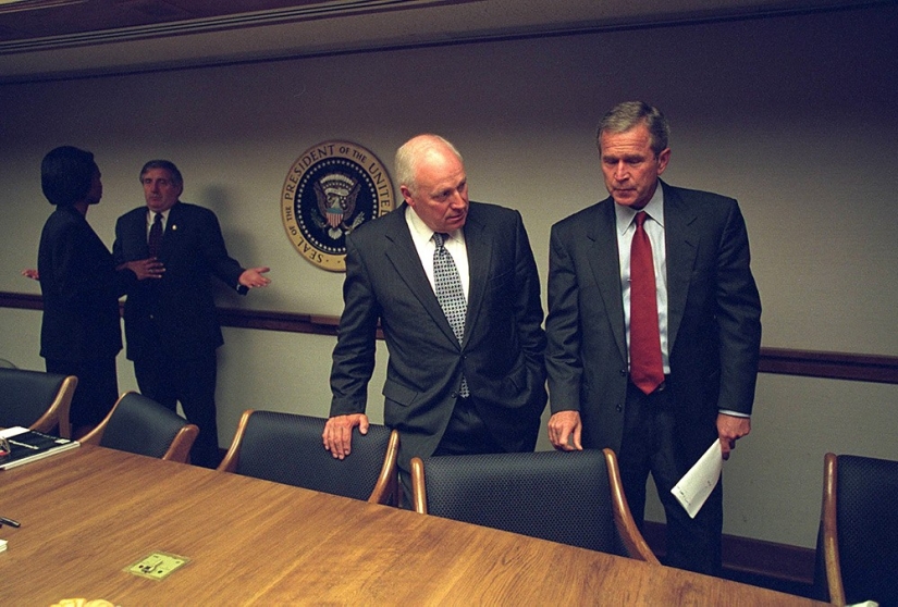 Altos funcionarios estadounidenses durante el ataque terrorista del 11 de septiembre