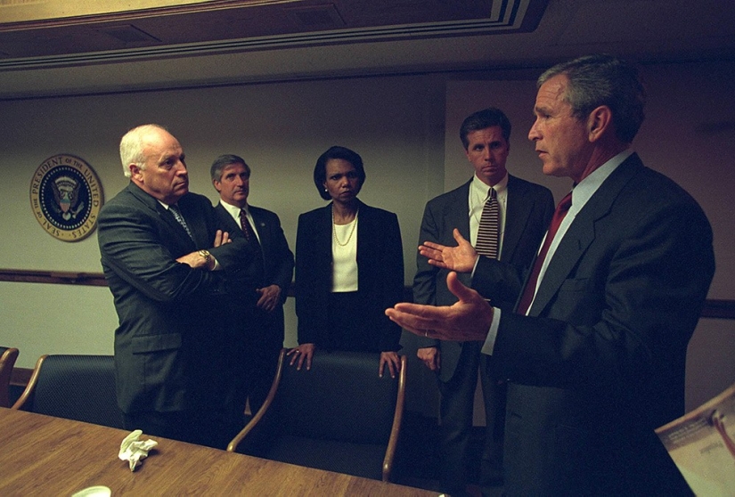 Altos funcionarios estadounidenses durante el ataque terrorista del 11 de septiembre