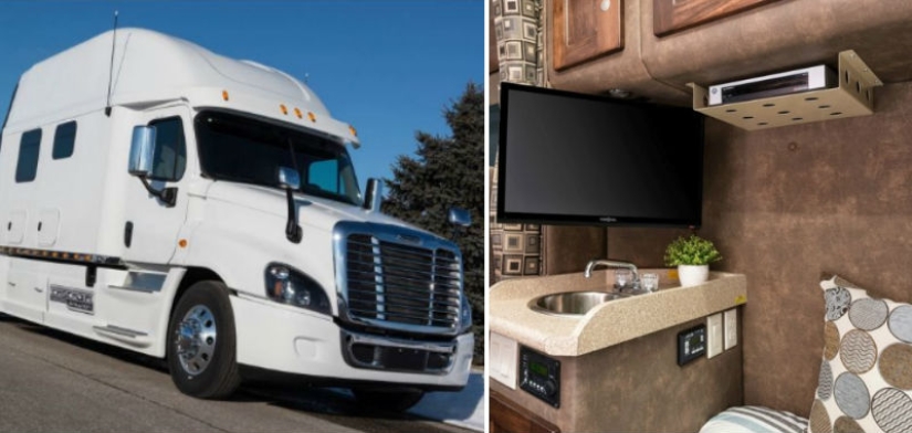 American truckers equip their trucks no worse than luxury apartments