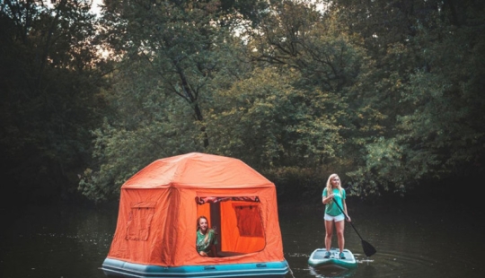 Americans have come up with a floating tent for camping