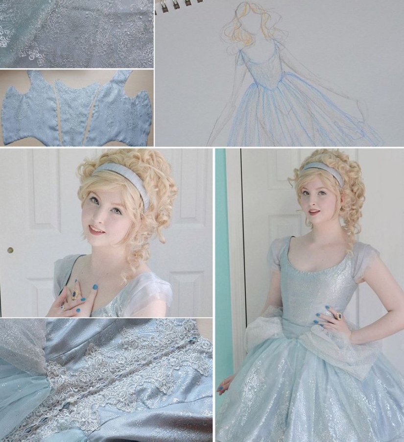 An 18-year-old girl sews dresses from which it is impossible to take her eyes off