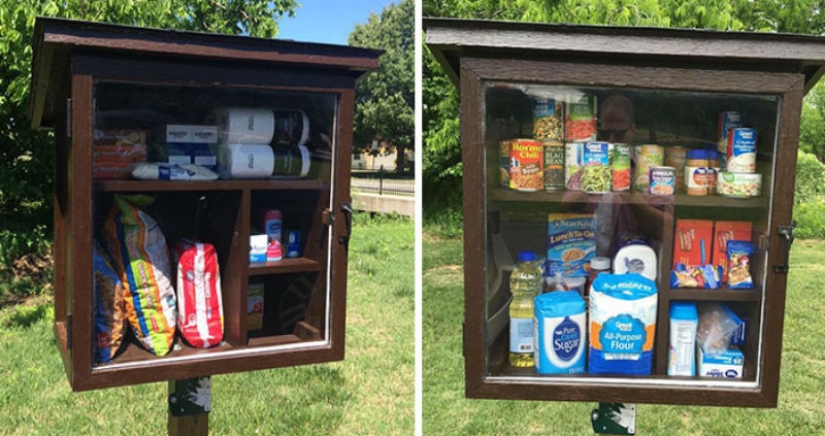 An American woman came up with small free storerooms to help those in need
