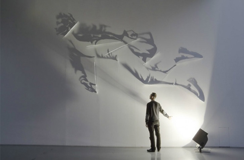 An artist who paints with a shadow