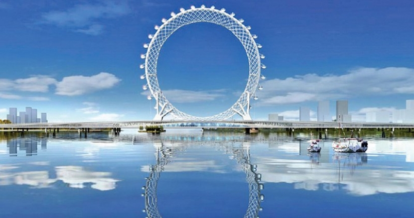 An engineering miracle has been built in China — a futuristic axle-less Ferris wheel