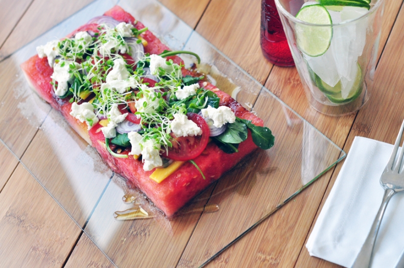 An unusual watermelon salad that you will definitely like