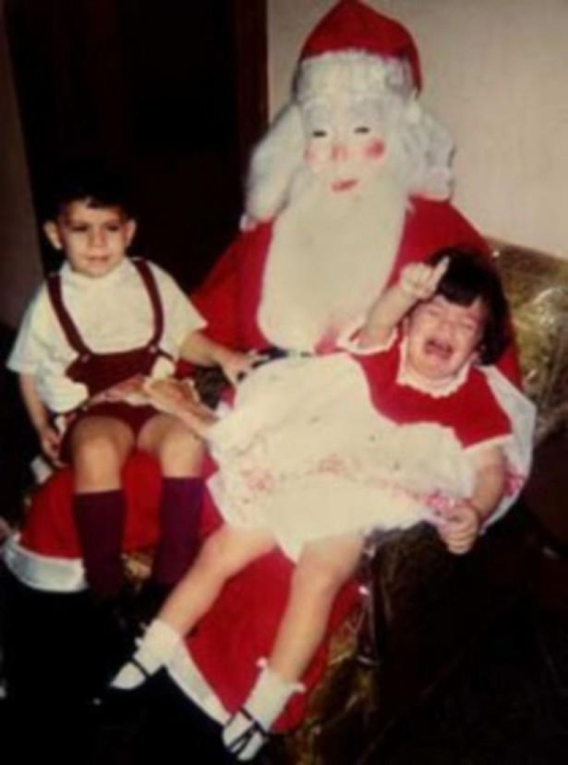 Angry and scary Santa Claus