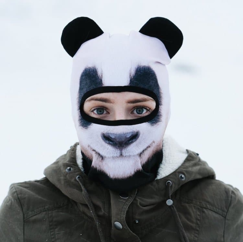 Animals on skis: designers from Canada have created "animal" balaclavas