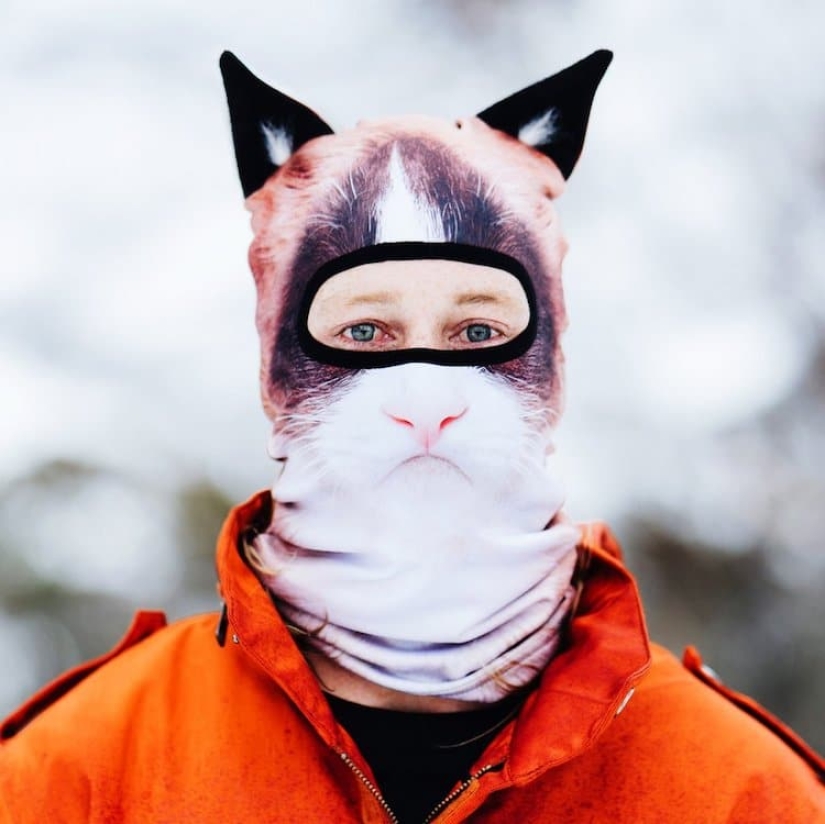 Animals on skis: designers from Canada have created "animal" balaclavas