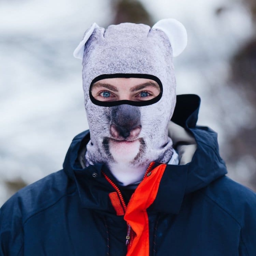 Animals on skis: designers from Canada have created "animal" balaclavas