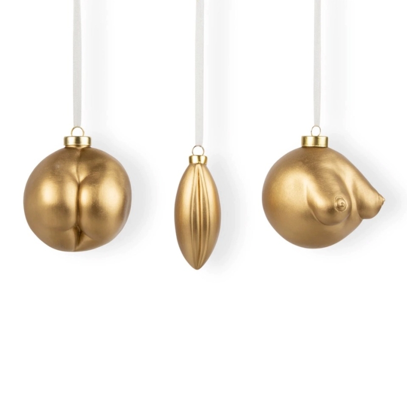 Año Nuevo con un grano de pimienta: el diseñador creó bolas navideñas en forma de amuletos femeninos
