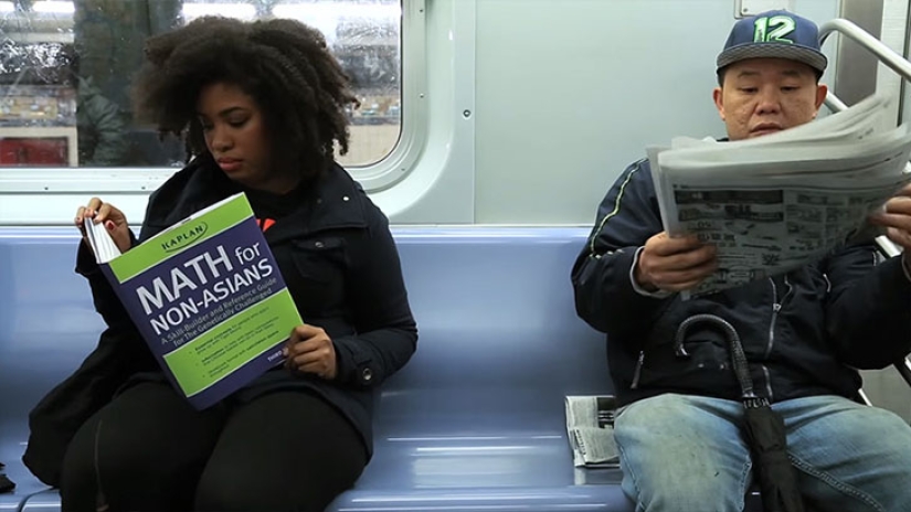 Anti-covers for books that made subway passengers' jaws drop