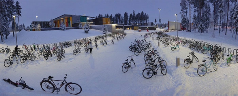 Anticongelante en la sangre: los niños finlandeses van en bicicleta a la escuela a una temperatura de — 17C