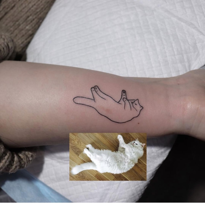 Anything extra: 20 cool tattoos from the master of minimalism from South Korea
