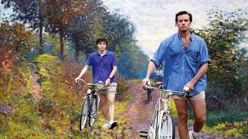 Art is everywhere: the frames of the new film "Call me by your name" were transferred to the canvases of Claude Monet