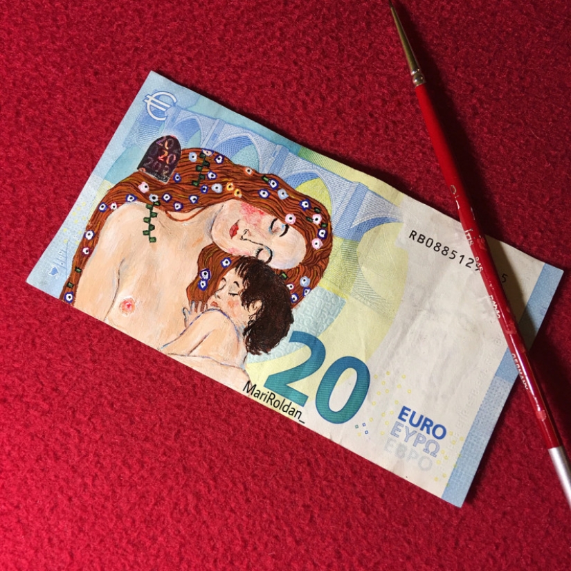 Art is more expensive than money: A Spaniard draws gorgeous pictures on 50 euro bills