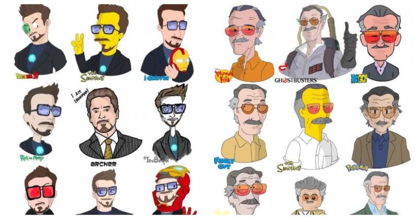 Artista italiano convierte celebridades en personajes de dibujos animados
