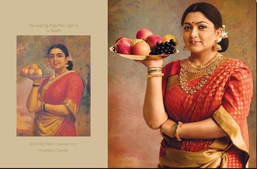 As in the picture: an Indian photographer reproduced the canvases of the XIX century