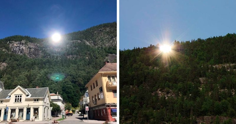 As residents of the Norwegian city returned sun