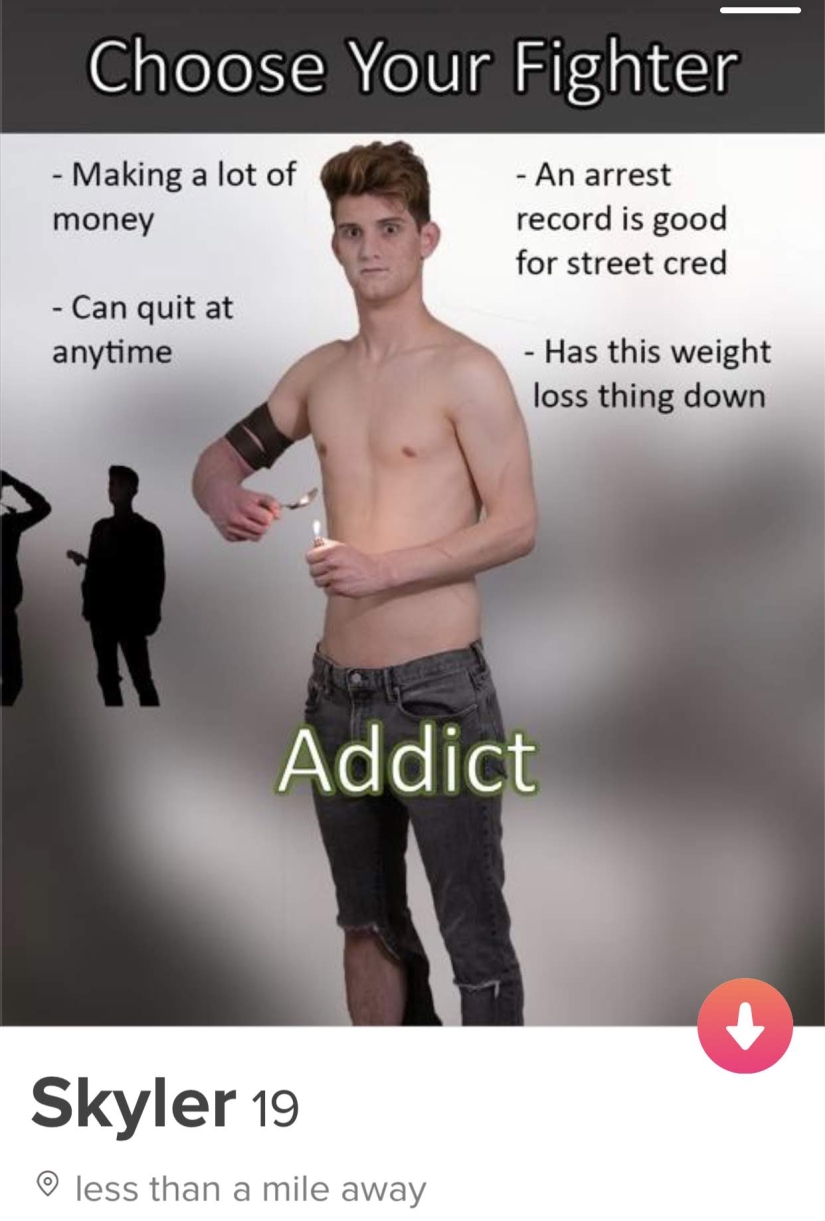Believer, romantic, drug addict: no girl can resist this guy on Tinder
