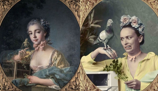 Bloggers populares recrean obras maestras del arte francés en Instagram