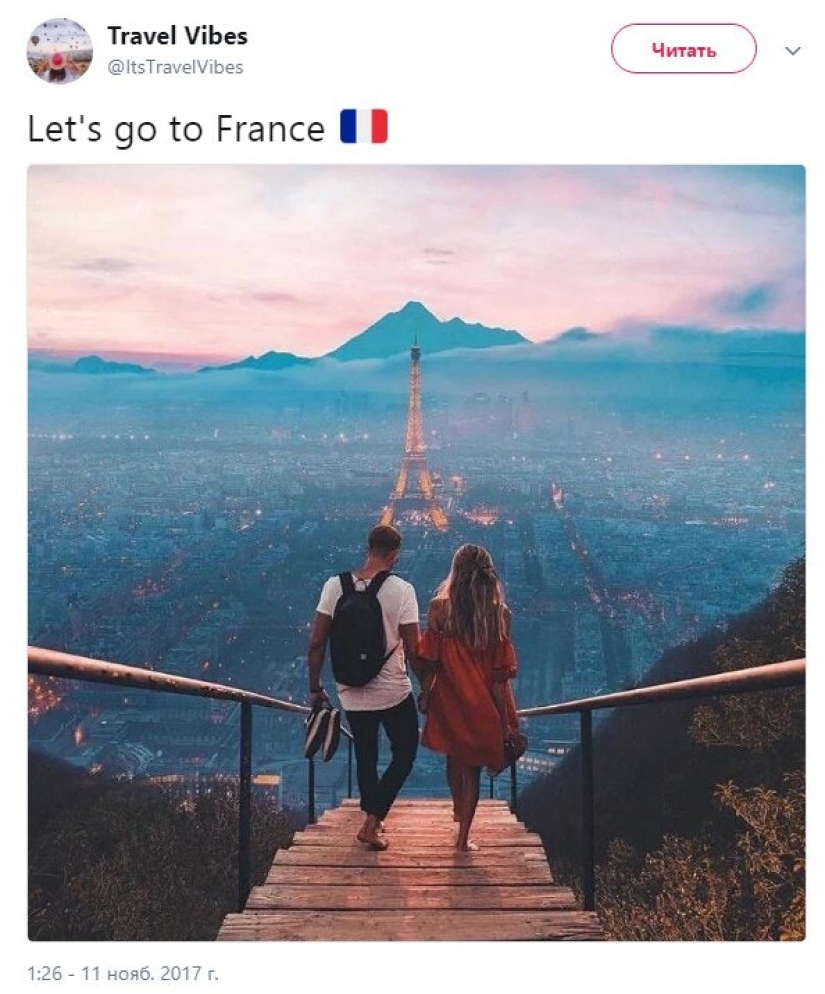 Blogueros de viajes que encontraron montañas en París fueron burlados en Twitter