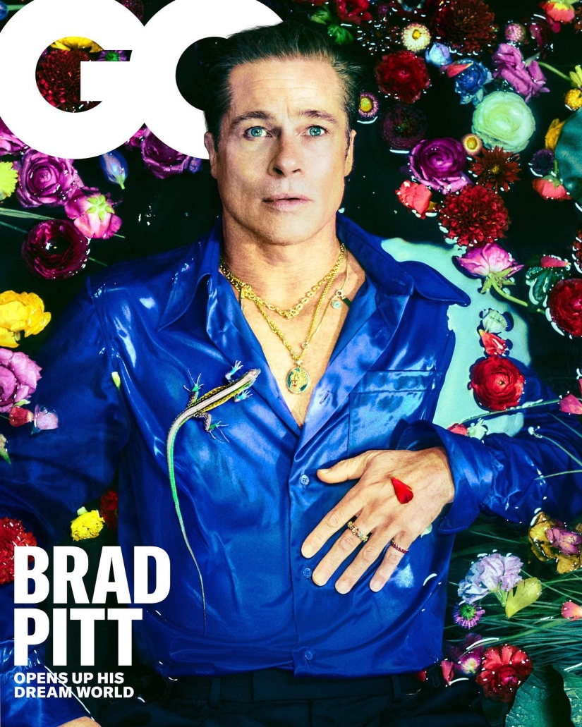Brad Pitt en la imagen de Ofelia y lo principal de su entrevista con la revista GQ