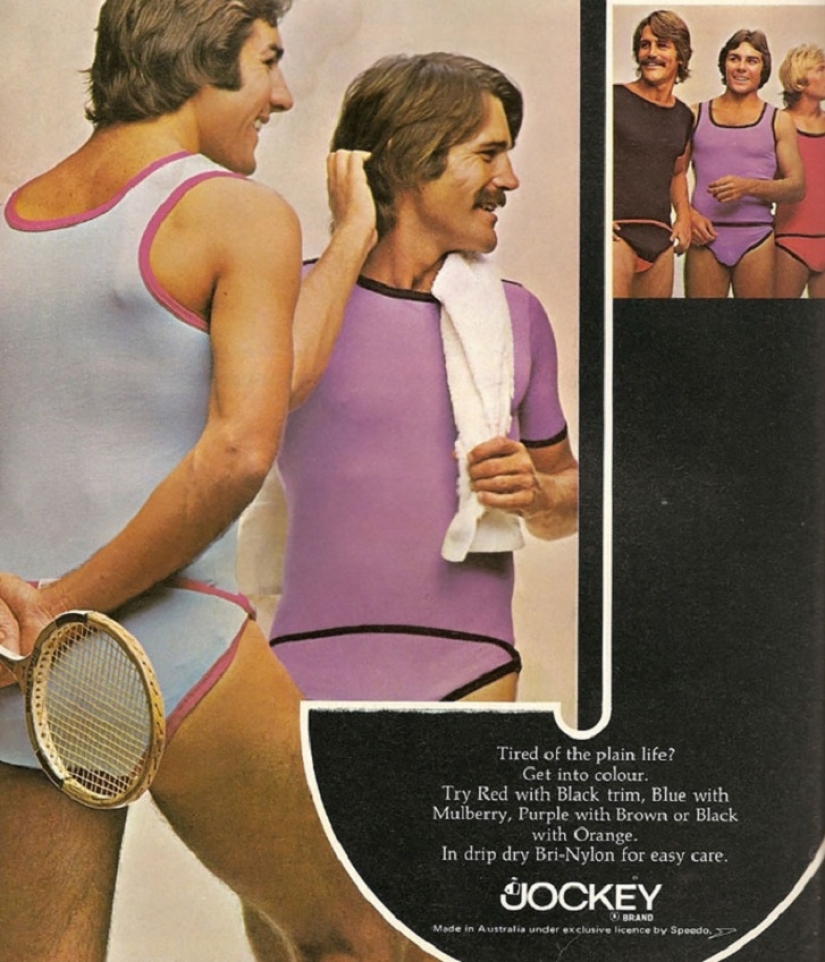 Bright color, indecent cut, daring cage and unthinkable bell-bottomed: men's fashion of the 70s