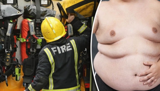 British firefighters have to free fat people from their homes three times a day