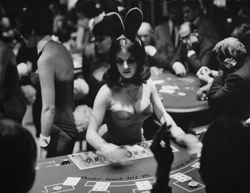 Bunny girls: the journalist worked as a Playboy bunny in the club and she liked it