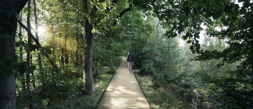 Caminar-No quiero: aparecerá una torre en espiral para caminar en el bosque danés