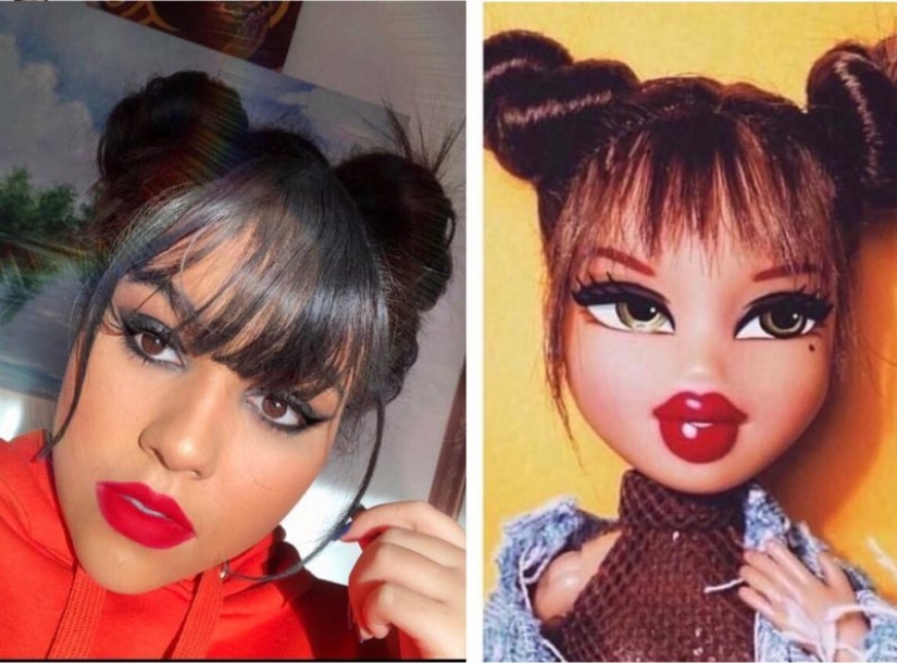 Cara de muñeca: los usuarios de las redes sociales se maquillan como muñecas Bratz
