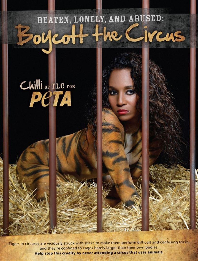 Celebrities who Stripped Off to Participate in PETA's Anti-Mech Campaign