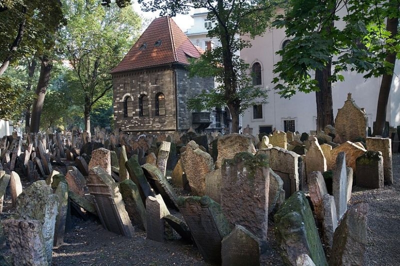 Cementerio Judío de varias capas en Praga