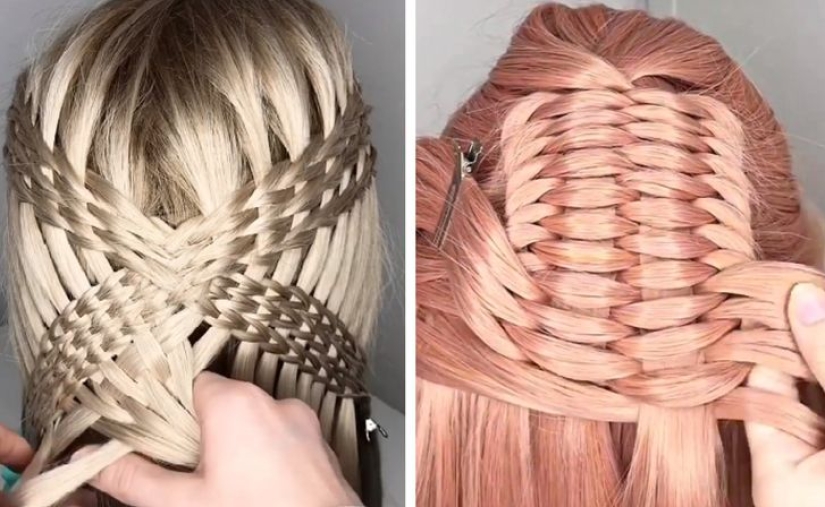 Chica alemana crea fascinantes peinados similares a patrones de ganchillo