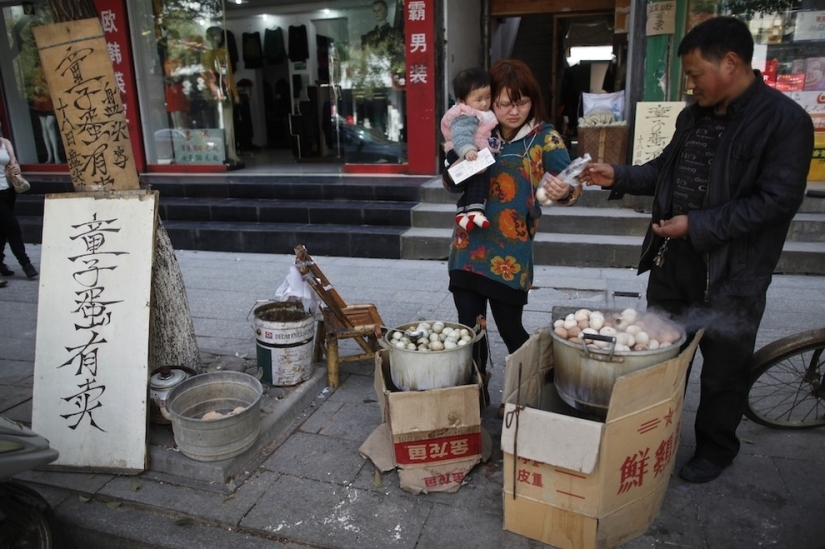 Chinese delicacy — eggs boiled in the urine of virgins