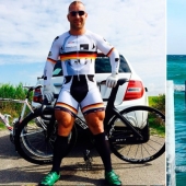 Ciclista alemán apodado Quadzilla golpea con caderas súper bombeadas