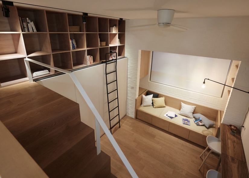Cómo aprovechar al máximo un mínimo de espacio: un apartamento totalmente funcional en Taiwán con una superficie de solo 22 metros cuadrados