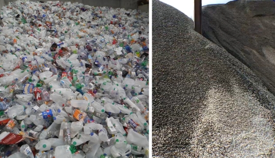Cómo en Gran Bretaña la basura de las botellas de plástico se convierte en carreteras súper fuertes