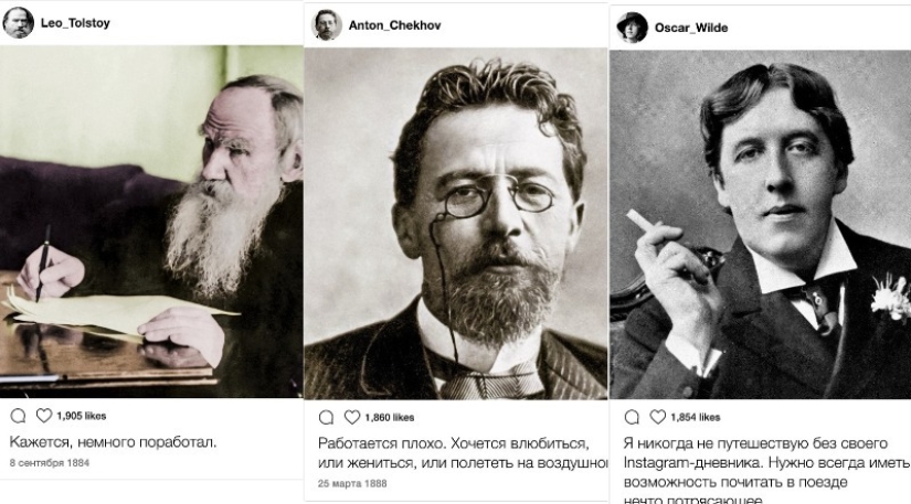 ¿Cómo se ve en los relatos de Tolstoi, Chejov y otros escritores, si tuvieran Instagram