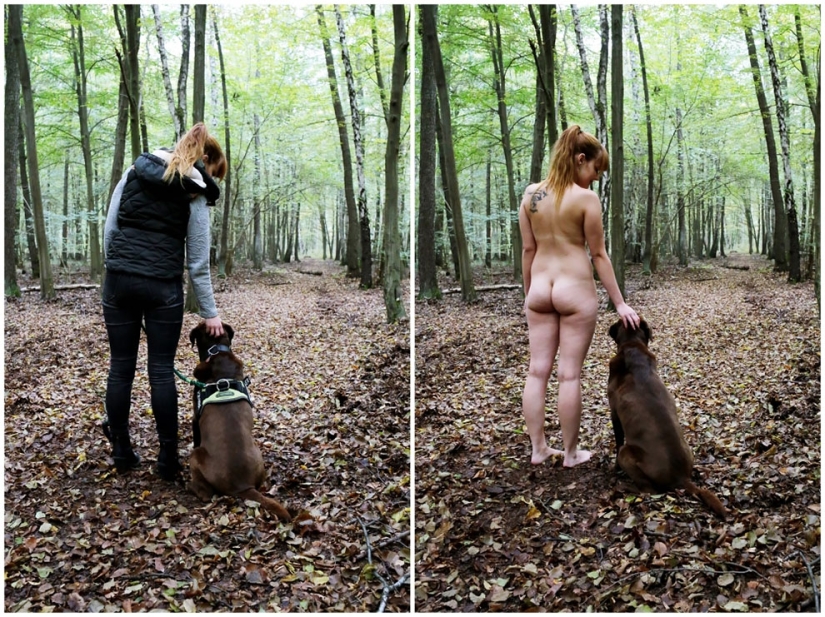 Con ropa y sin ropa: un fotógrafo de Alemania desviste a las modelos en su entorno habitual