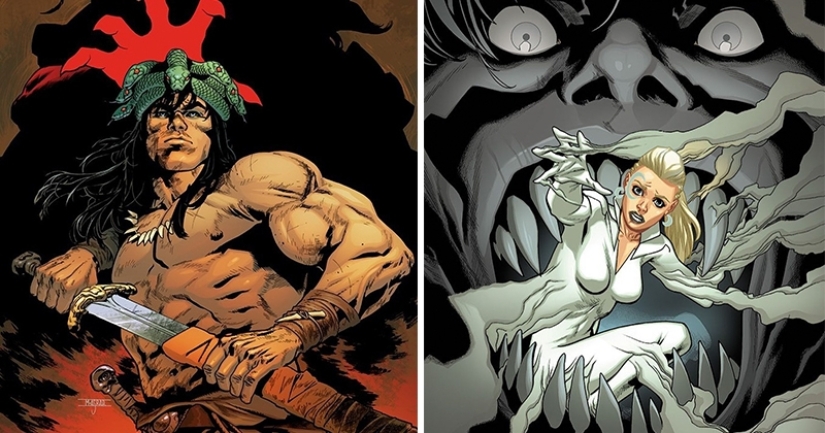 Conan, Thor, Batman y otros héroes épicos en las obras de los clásicos del cómic Mahmud Asrar